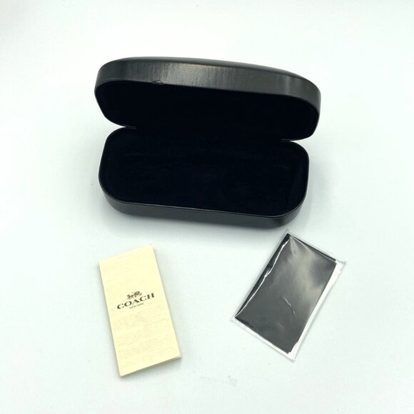 Coach Hard Shelled Glasses Case Embossed Eyeglasses Sunglasses Black Neutral - Picture 6 of 6